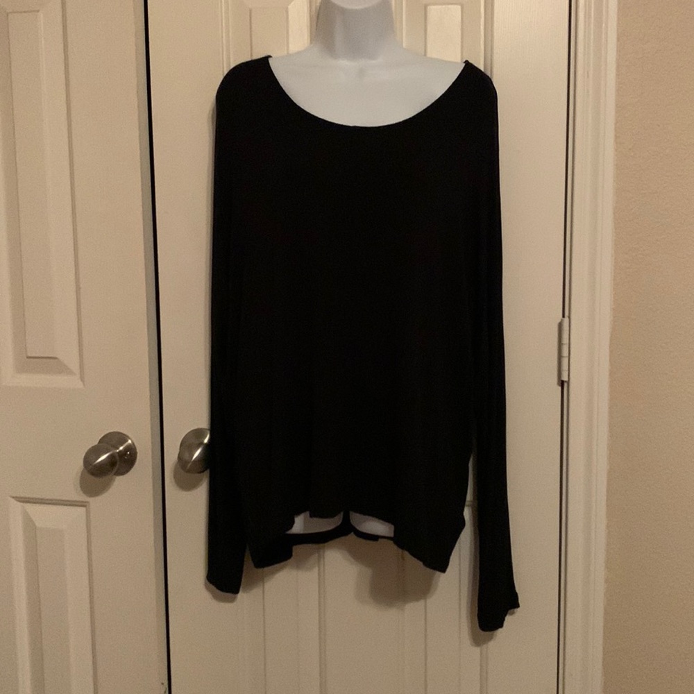 Black long sleeve top XL